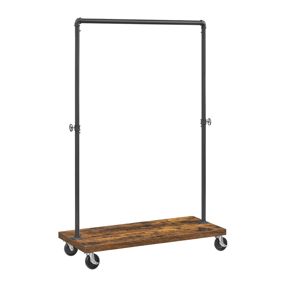 VASAGLE Clothes Rack, Heavy-Duty Rolling Garment Rack with Shelf