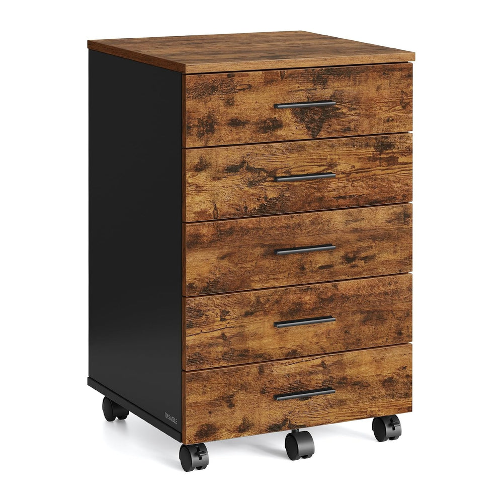 VASAGLE File Cabinet, Mobile Pedestal Filing Cabinet with Wheels