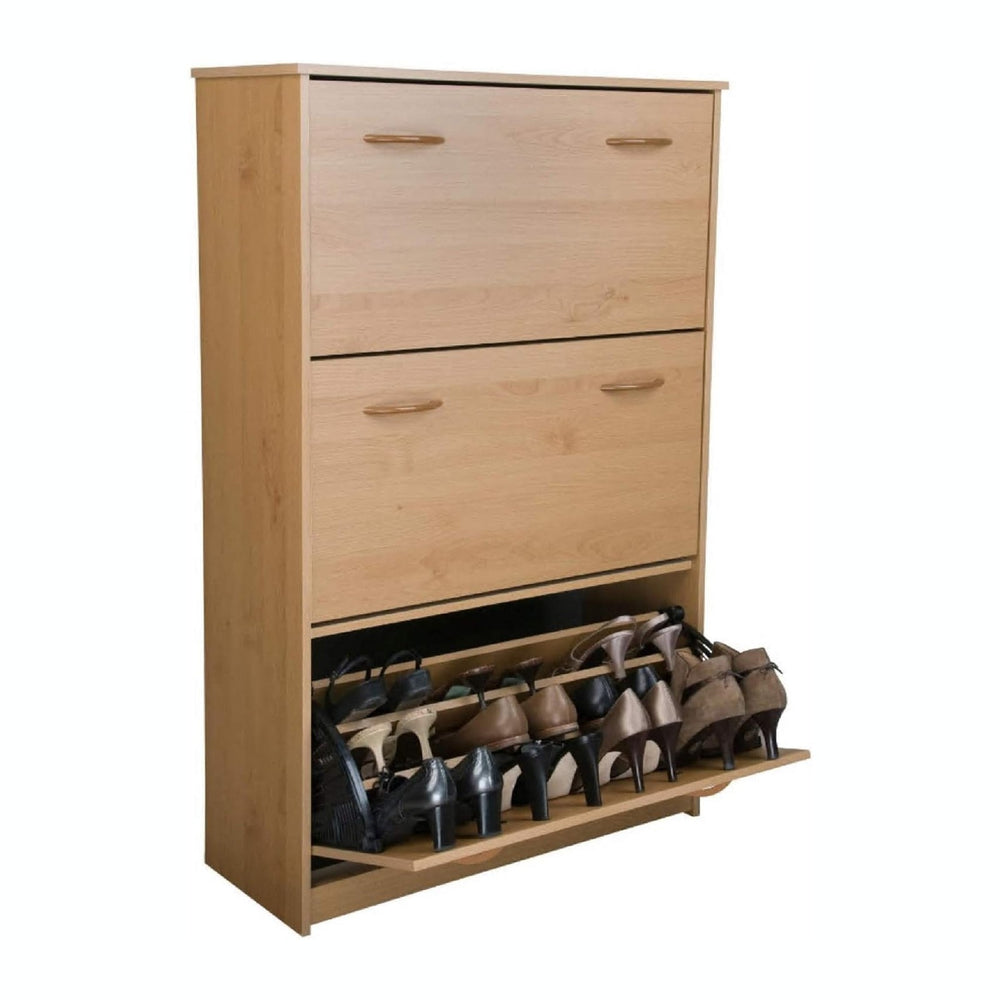 Venture Horizon Stackable Triple Shoe Cabinet (Oak)