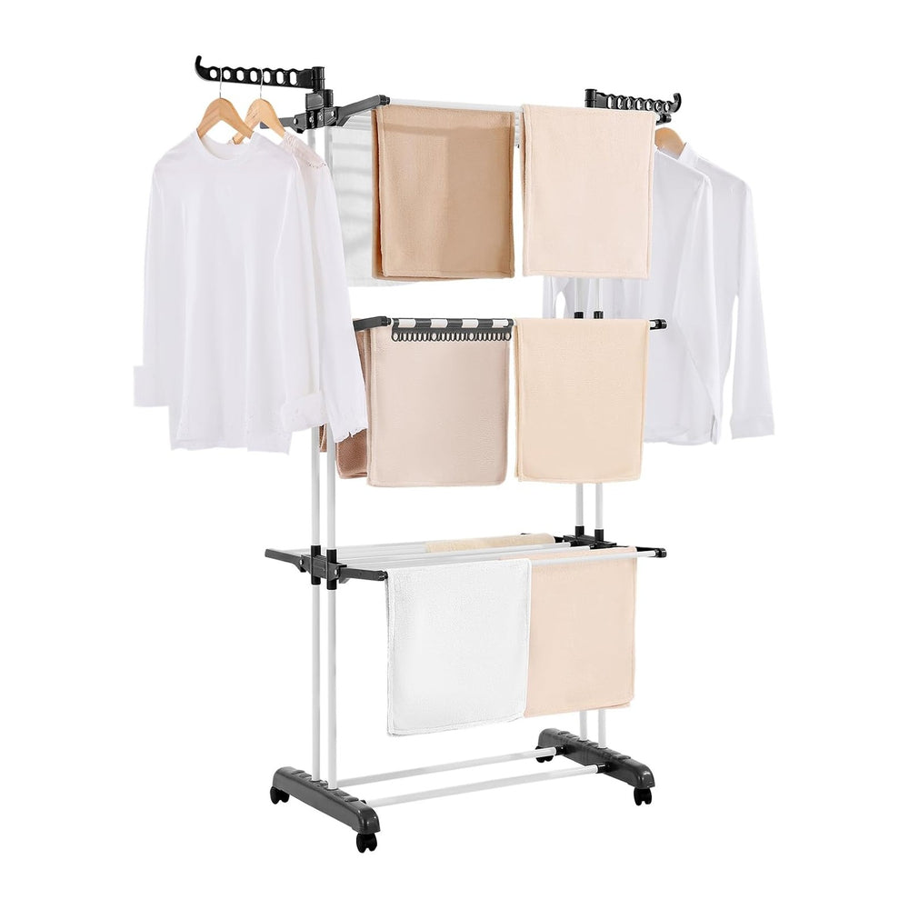 VEVOR Clothes Drying Rack, 4-Tier Foldable Laundry Dryer Rack, Metal Drying R...