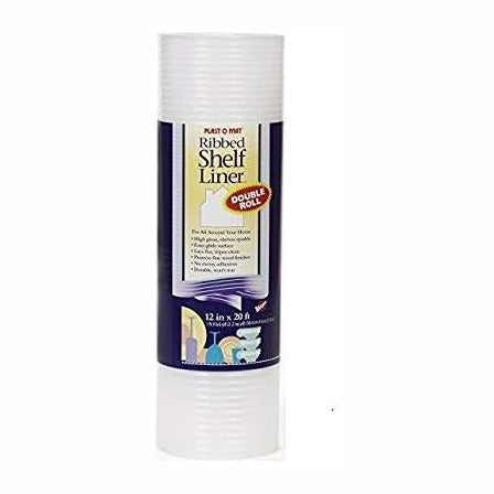 Warp's Plast O Mat Shelf Liner Ribbed 12 Inch W X 20ft. L Non Adhesive Cl...