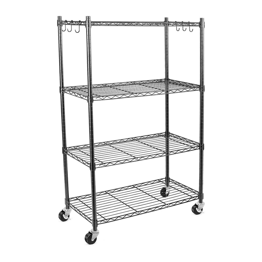WDT Shelving Storage Units on Wheels Casters, Adjustable Heavy Duty Metal She...