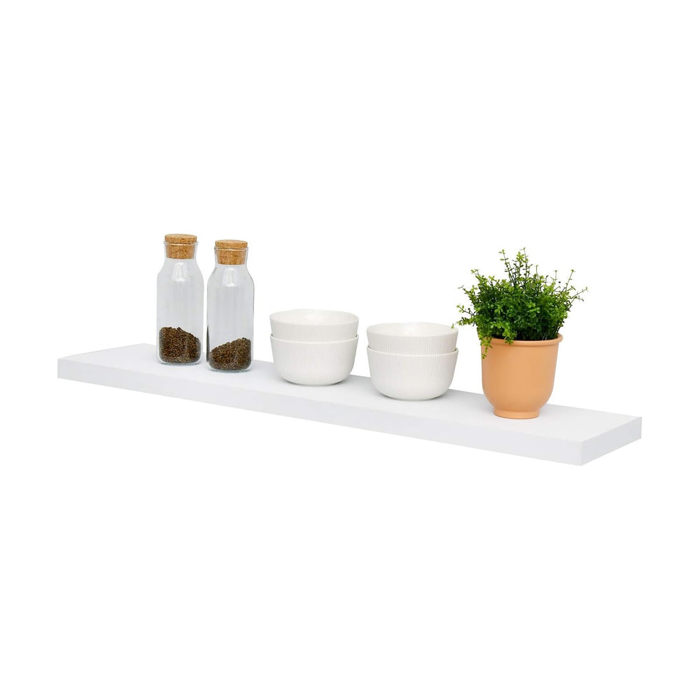 WELLAND Simons Floating Wall Shelf Ledge Shelves(36-inch, White)