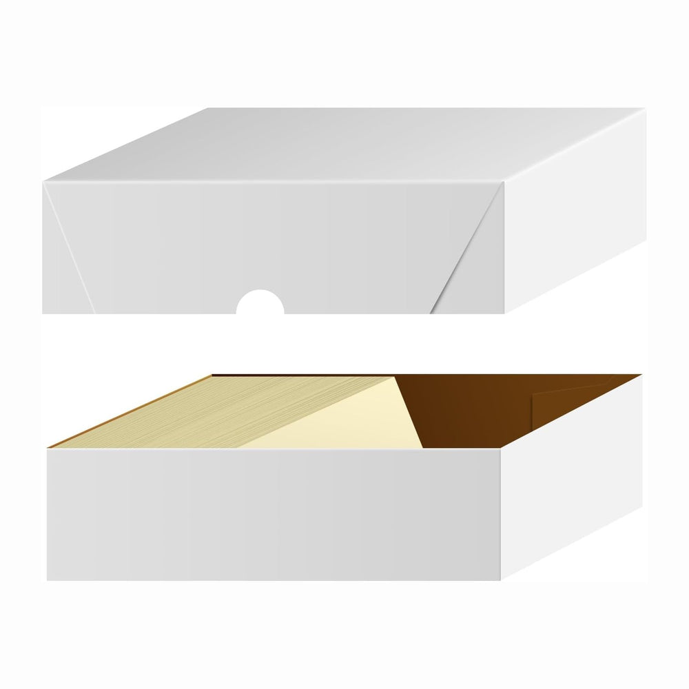 White Business Card Folding Box - Thick and Sturdy Cardboard Boxes for Storag...