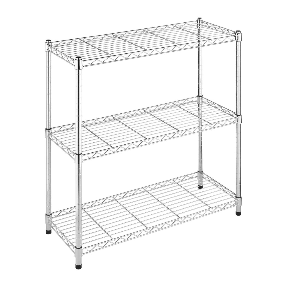 Whitmor 3 Tier Shelving Unit, Metal Storage Shelves, 400 lbs Capacity per She...