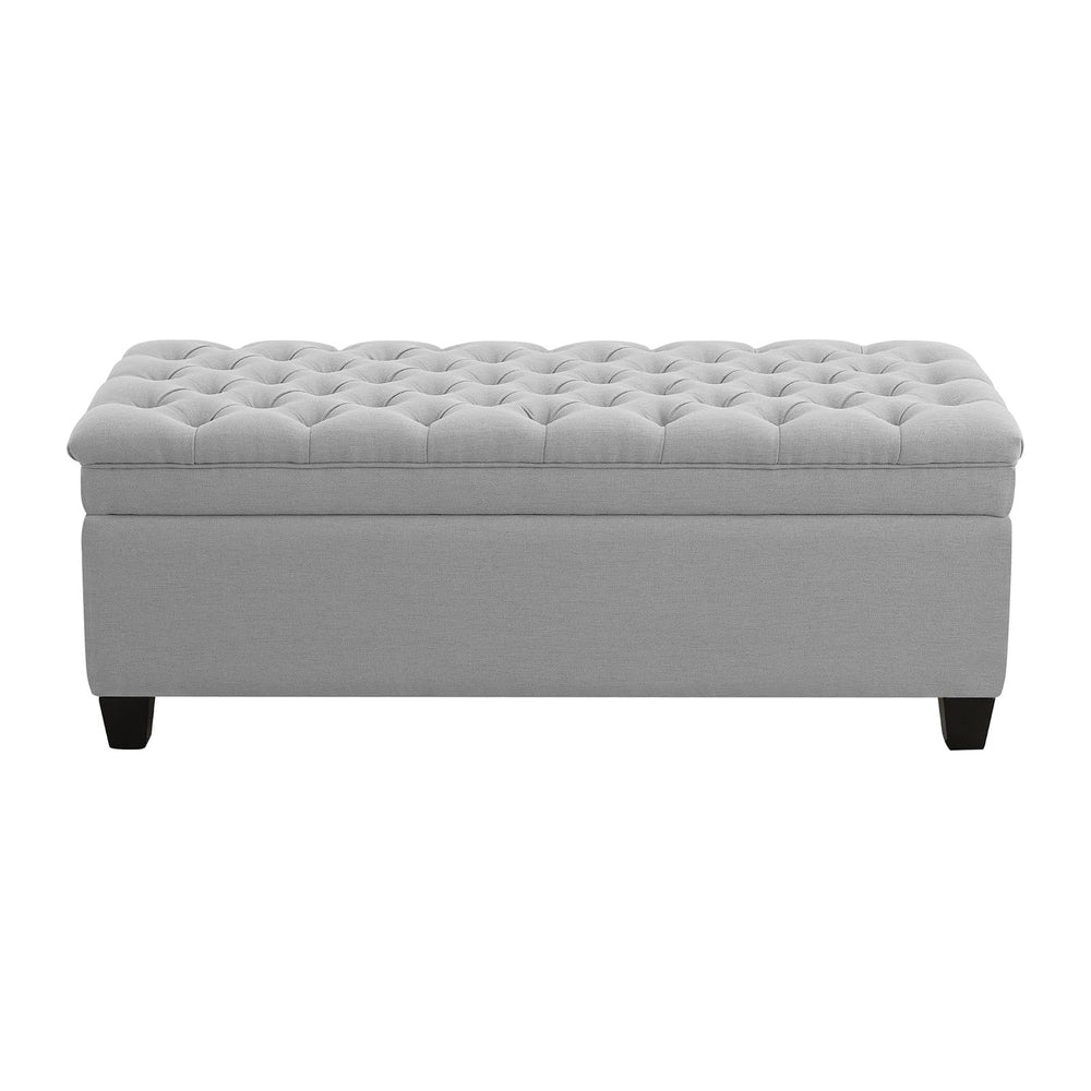 WUTUTUEE 51" Fabric Storage Ottoman Bench, Upholstered Rectangle End of ...