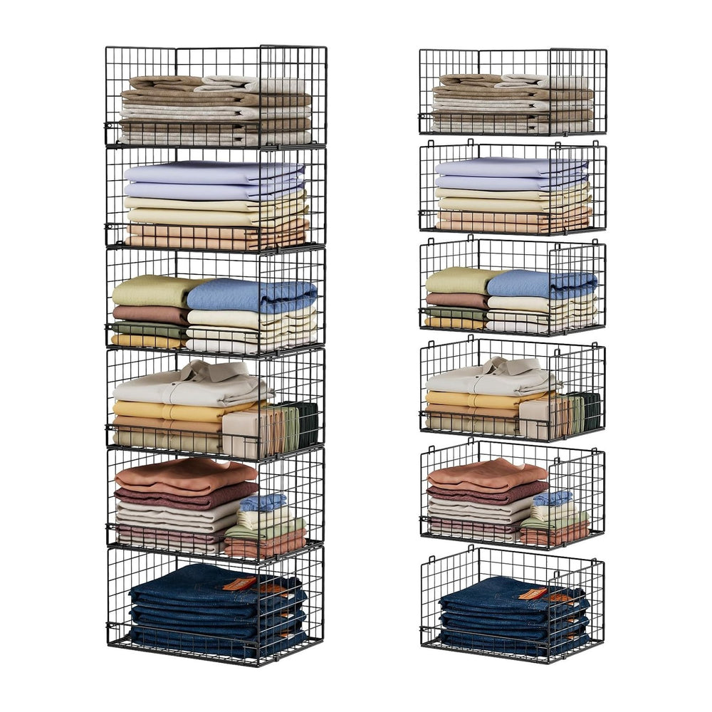 Yociyoga 6-Tier Stackable Closet Organizers and Storage Shelves, Closet Shelf...