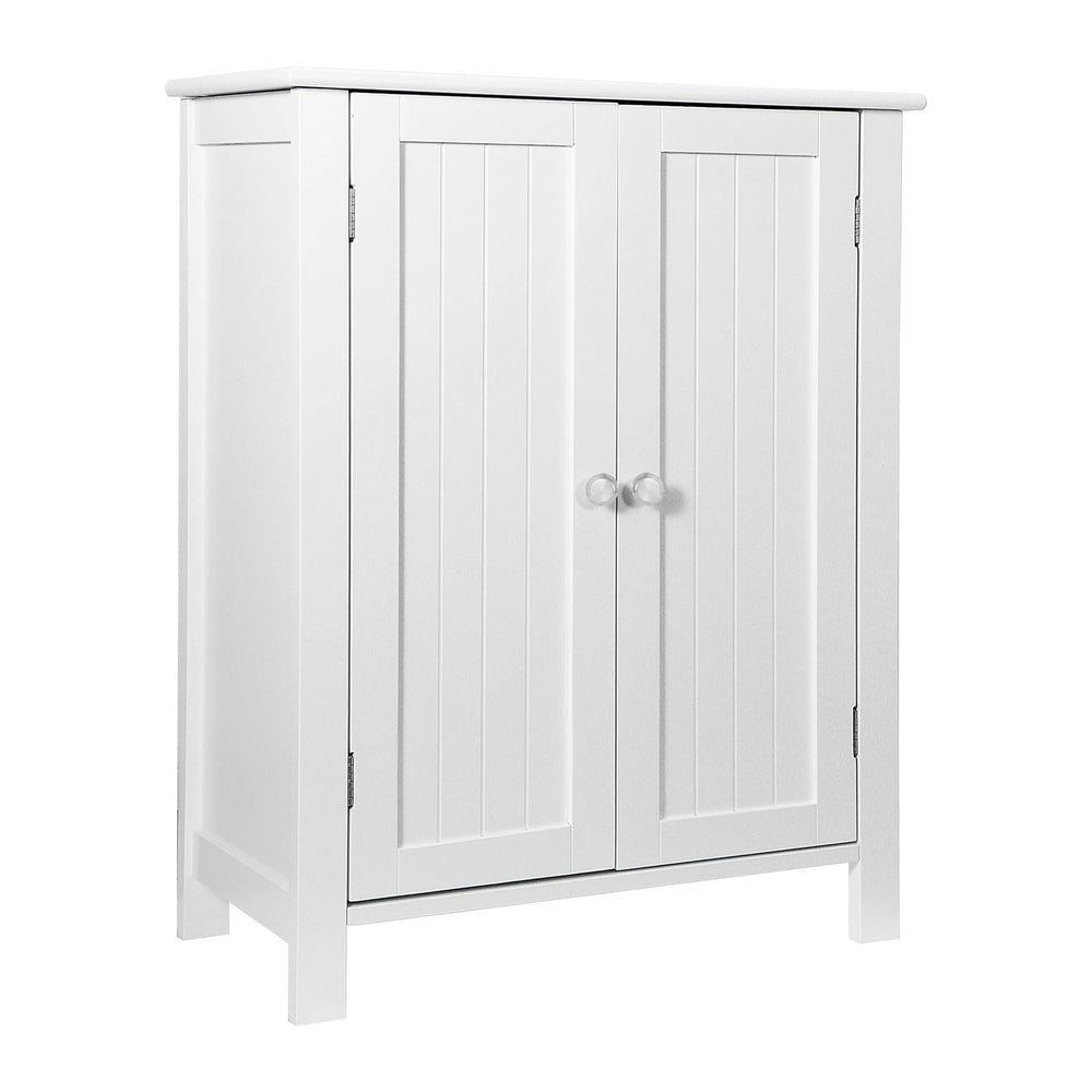 ZENY Bathroom Floor Storage Cabinet with Double Door + Adjustable Shelf, Wood...