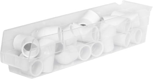 Akro-Mils 30128 Heavy Duty Plastic Shelf Bins, 18"x 4"x 4", Cl...