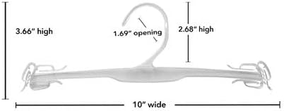 NAHANCO Intimate Apparel Molded Hanger with Delicate Shoulder Clips - 10&quot...