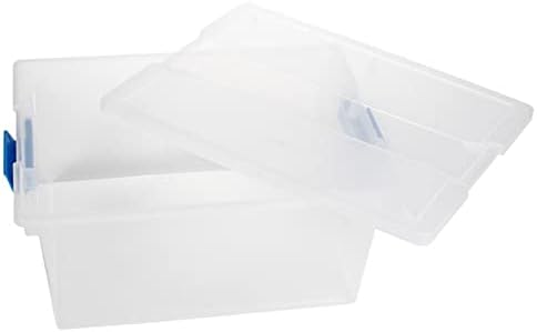 Sterilite Medium Clear Multipurpose Plastic Storage Tote, 8 Pack, and Large C...