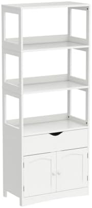 DICTAC Kitchen Pantry Storage Cabinets Freestanding Tall Bathroom Cabinet wit...