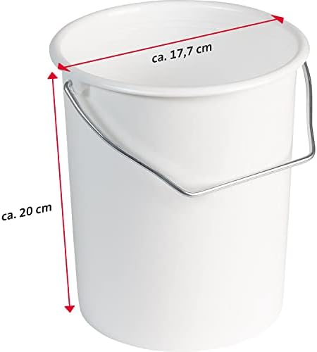 Westmark 2 Milk/Storage/Food Buckets with Handle and Lid, Capacity: 2 L and 3...