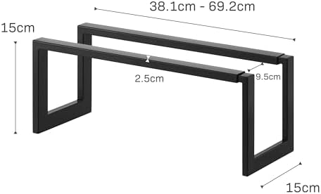 YAMAZAKI Home Line Expanding Shoe Rack, Metal, Adjustable - Single, 6" -...