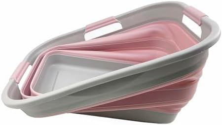 SAMMART 30L (8 gallon) Collapsible Plastic Laundry Basket-Foldable Pop Up Sto...