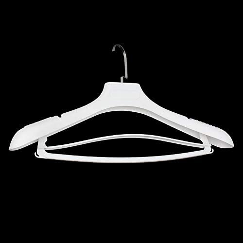 DEDU Suit Hangers for Men 15 Pack, White Coat Hangers Extra Wide Non Slip Wid...