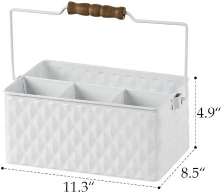 Metal Silverware Caddy for Party, Kitchen Flatware Holde