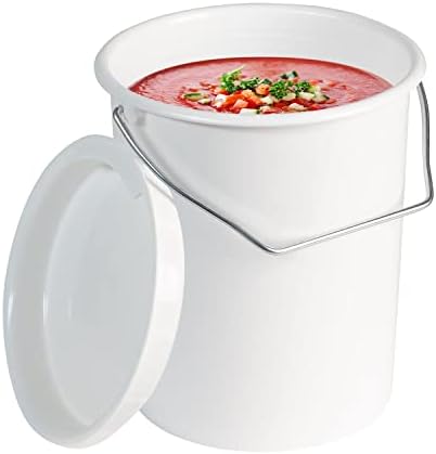 Westmark 2 Milk/Storage/Food Buckets with Handle and Lid, Capacity: 2 L and 3...
