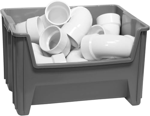 Akro-Mils 13017 Stack-N-Store Heavy Duty Stackable Open Front Plastic Storage...
