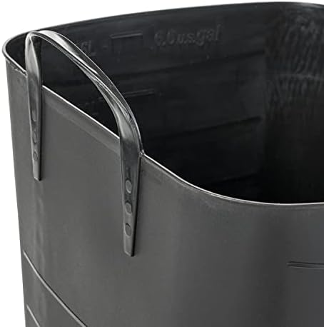 Life Story 6 Pack Flexi Tub Basket, 6.6 Gal Plastic Storage Totes, Black
