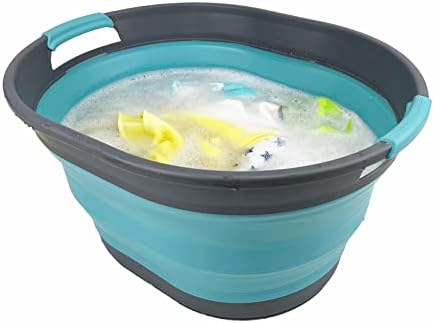 SAMMART 23L (6 Gallons) Collapsible Plastic Laundry Basket - Oval Tub/Basket ...