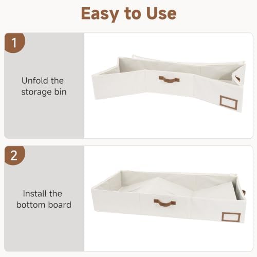 StorageWorks 6 Inch Low Profile Under Bed Storage Containers with Clear Lid