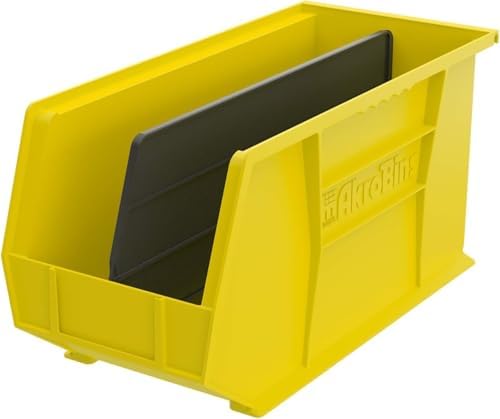 Akro-Mils 30265 AkroBins Plastic Storage Bins, 18"x8.25"x9", Y...