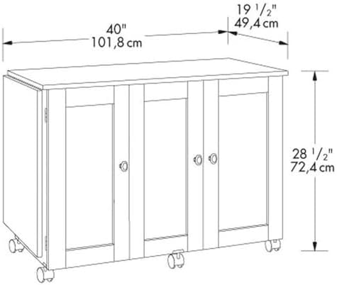 Pemberly Row Cinnamon Cherry Rolling Kitchen Cart with Drop Leaf – Engineered...