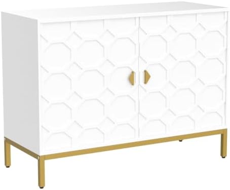 Boyel Living Sideboard Cabinet, Freestanding Storage Cabinet 2-Door Accent Ca...