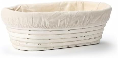 Saint Germain Bakery Premium Round Bread Banneton Basket with Liner - Perfect...