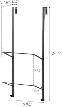 YAMAZAKI Home Tower Over-The-Door Yoga Mat Storage Hanger - 3-Tier Organizer ...