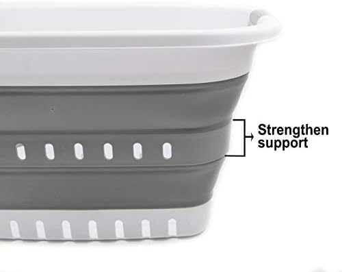 SAMMART 37L (9.77 gallon) Collapsible Plastic Laundry Basket - Foldable Pop U...