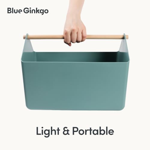 BLUE GINKGO Storage Basket, Large 10.5L, Green, Made in Korea