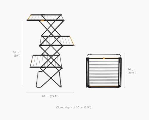 Joseph Joseph AirFrame Max 3-Tier Folding Drying Rack, High Capacity