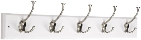 Liberty Hardware 129848 Wall Mounted Coat Rack with 5 Decorative Hooks, 27-In...