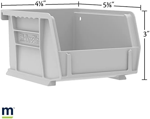 Akro-Mils 30230 & 30210 Plastic Hanging Stackable Storage Organizer Bins,...