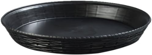 Carlisle 652603 WeaveWear Round Serving Basket, 12", Black (Pack of 12)