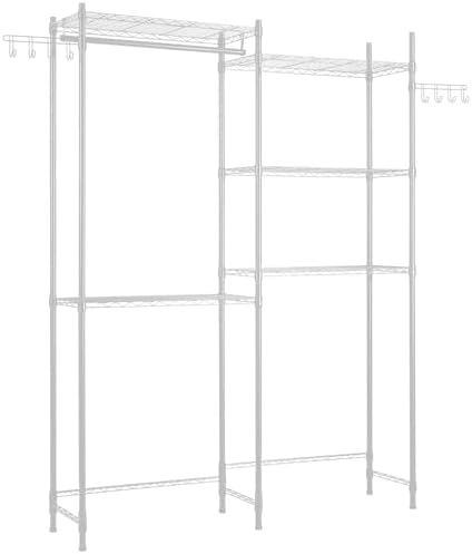 VEVOR Over the Washer and Dryer Storage Shelf, 5 Tier Laundry Room Drying Rac...