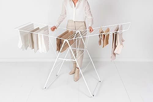 Brabantia HangOn Clothes Drying Rack | 82ft (25m) | White | Large Indoor Clot...