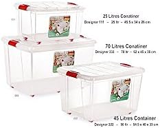 AIR O MATIC ARISTO Multipurpose Plastic Storage Container Box with Wheels 45 ...