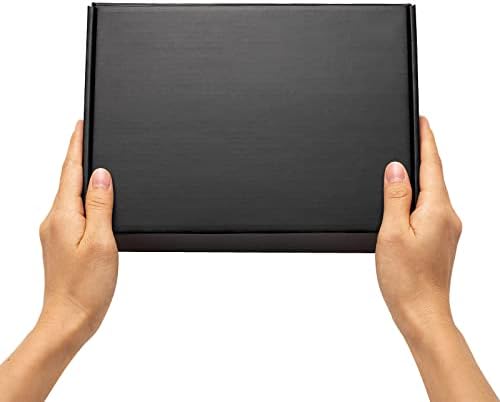 Timirog 9x6.5x2 Inches Black Shipping Boxes 25 Pack Corrugated Cardboard