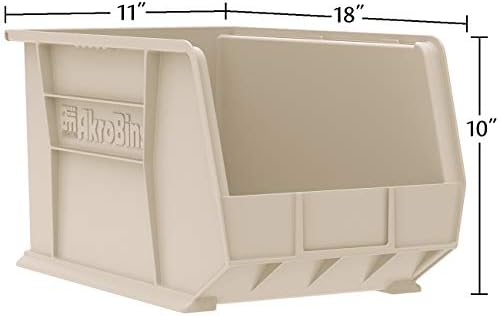 Akro-Mils 30260 AkroBins Plastic Storage Bins, 18"x11"x10", Bl...