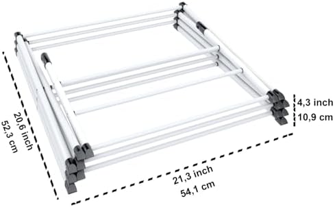 Honey-Can-Do 3-Tier Compact Clothes Drying Rack, 16 ft, No Assembly, White