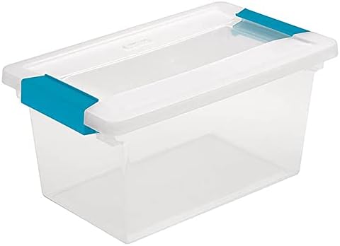 Sterilite Medium Clear Multipurpose Plastic Storage Tote, 8 Pack, and Large C...