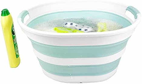 SAMMART 23L (6 Gallons) Collapsible Plastic Laundry Basket - Oval Tub/Basket ...