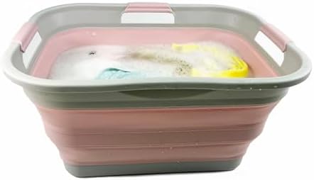 SAMMART 30L (8 gallon) Collapsible Plastic Laundry Basket-Foldable Pop Up Sto...