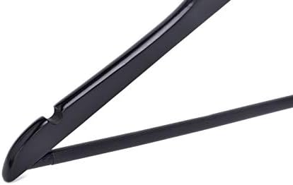 Quality Black Wooden Hangers - Slightly Curved Hanger Set of 20-Pack - Solid ...