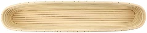15 inches Baguette Banneton Bread Proofing Basket and Linen Liner Set 2 Pack,...