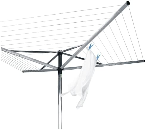 Brabantia Topspinner Outdoor 4 Arm Spinning Clothesline (164 ft/Ø 1.8") ...