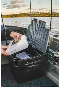 RAILBLAZA Gear Hub Kayak Fishing Crate - with 4 Internal Rod Holders, Storage...